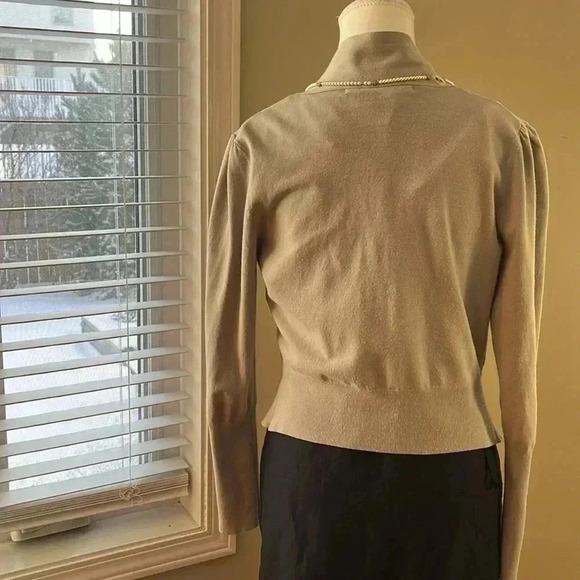 [M]Part Two Chianna Short Cardigan With Tie Closure and Ruched  Shoulders - Picture 9 of 15